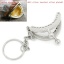 Picture of Iron Based Alloy Keychain & Keyring Kiss Clasp Lock Purse Frame Arch Silver Tone Ball 4x3.5cm(1 5/8" x1 3/8"), Open Size: 6.2x4cm(2 4/8" x1 5/8"), 5 PCs