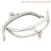 Picture of Iron Based Alloy Kiss Clasp Lock Purse Frame Arch Silver Tone Dot 13x7.5cm(5 1/8" x3"), Open Size: 14x13cm(5 4/8" x5 1/8"), 3 PCs