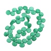 (グレードB) 瑪瑙 (染め) ビーズ 滴 緑 約 12mm x 12mm、穴：約 0.6mm、37cm 長さ、1 連 (約 47 個 /一連) の画像