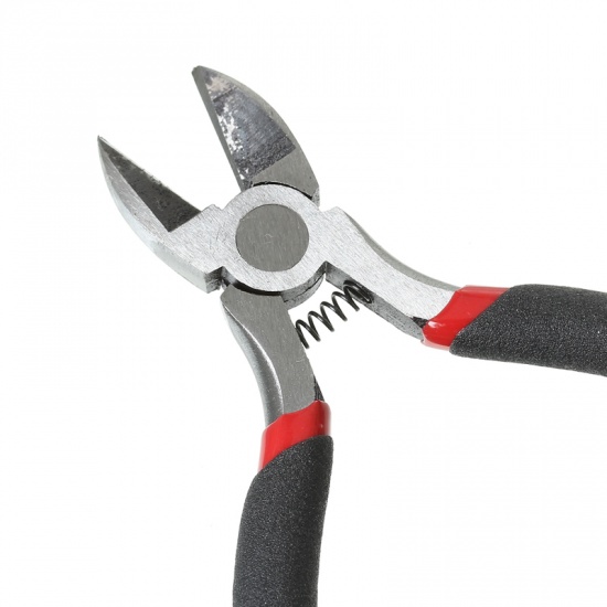 Picture of Stainless Steel Diagonal Cutting Pliers Black Jewelry Making Hand Tools Black 11.5cm(4 4/8"),1 Piece