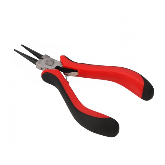 Picture of Stainless Steel Needle Nose Pliers Jewelry Making Hand Tools Red 13cm(5 1/8"),1 Piece