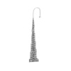 Image de Marque-pages en Alliage de Zinc Forme Tour Burj Khalifa Argent vieilli Gravé caractère, 12.5cm x 10 Pièces