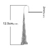 Image de Marque-pages en Alliage de Zinc Forme Tour Burj Khalifa Argent vieilli Gravé caractère, 12.5cm x 10 Pièces