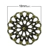Image de Cabochons d'Embellissement en Alliage de Zinc Forme Rond Bronze Antique Diamètre: 18.0mm, 500 Pcs