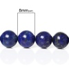 Image de (Classement B) Perle en Lapis-Lazuli Naturel(Teinture)Rond Bleu Foncé 8mm Dia, Taille de Trou: 1mm, 40cm long, 1 Enfilade