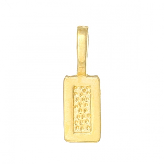 Immagine di Lega di Zinco Ciondoli Perline Rettangolo Oro Placcato Nulla Disegno 6.8mm x 4mm 6.8mm x 4mm 21mm x 7mm, 200 Pz