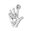 Picture of Zinc Metal Alloy Charm Pendants Hand Antique Silver Heart Carved Hollow 18mm( 6/8") x 13mm( 4/8"), 100 PCs