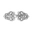 Picture of Zinc Based Alloy Hook Clasps Rhombus Antique Silver Hollow Carved 6.7cm x2.8cm, 10 Sets
