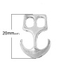 Picture of Zinc Based Alloy Anchor Hook Clasps Antique Silver 20mm x 14mm, 50 PCs