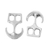 Picture of Zinc Based Alloy Anchor Hook Clasps Antique Silver 26mm x 18mm, 3 PCs