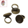 Picture of Copper Beads Caps With Loop For Glass Bubbles Antique Bronze 6.5mm( 2/8") x 6mm( 2/8"), 50 PCs