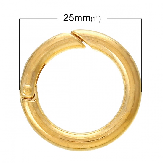 Picture of Zinc Based Alloy Safety Rings Round Gold Plated 25mm Dia, 10 PCs