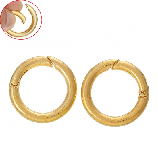 Picture of Zinc Based Alloy Safety Rings Round Gold Plated 25mm Dia, 10 PCs