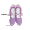 Picture of Resin Embellishments Ballet Shoes Purple 25mm x19mm(1" x 6/8"), 30 PCs