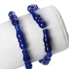 Picture of (Grade B) Agate (Dyed) Loose Beads Calabash Dark Blue About 25mm x 8mm(1" x 3/8"), Hole: Approx 2mm, 38cm(15") long, 1 Strand (Approx 15 PCs/Strand)