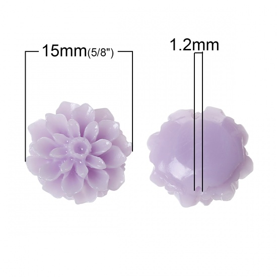 Image de (Classement D) Perle en Corail (Imitation) Fleur Couleur au Hasard 15mm x 15mm, Taille de Trou: 1.2mm, 20 PCs