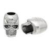 Picture of Zinc Based Alloy Halloween Spacer Beads Halloween Skull Antique Silver About 10mm x 7mm, Hole: Approx 3.8mm, 50 PCs