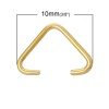 Picture of Iron Based Alloy Pendant Pinch Bails Clasps Triangle Gold Plated 10mm x 9mm, 500 PCs