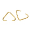 Picture of Iron Based Alloy Pendant Pinch Bails Clasps Triangle Gold Plated 10mm x 9mm, 500 PCs