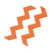 Picture of Wood Connectors Findings Tile For Jewelry Pastel Chevrons Shape Orange 6cm x 1.7cm,100PCs