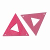 Image de Wood Connectors Findings Triangles Tile For Jewelry Fuchsia Painted Pink 3.8cm x3.3cm(1 4/8" x1 2/8"),50PCs