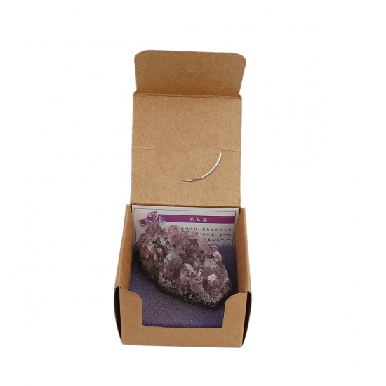 Imagen de (Grado A) Amatista ((Natural) Druzy /Drusy Birthstone Febrero Irregular Púrpura Sin Agujero Aprox 5.6cm x 4.8cm, 1 Caja(Aprox 1 Unidad)