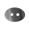 Bild von Hämatit Knopf Oval Metallgrau 14.0mm x 10.0mm, Loch: 2.0mm, 20 Stück