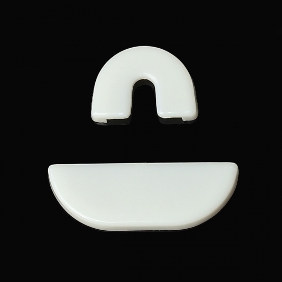 Image de Accessoires à Cheveux en ABS Crème, 24mm x 8mm, 200 Kits