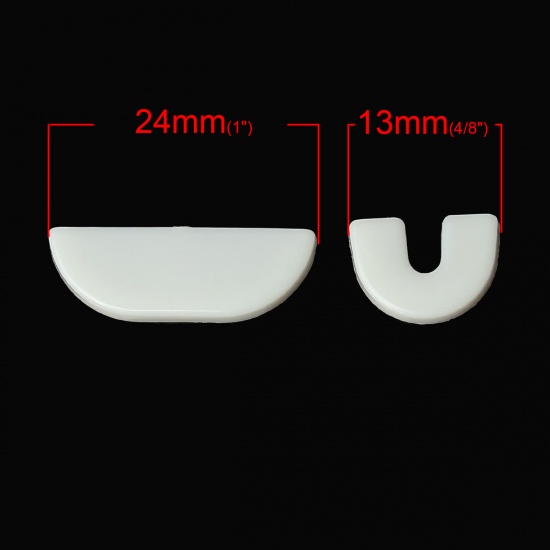 Image de Accessoires à Cheveux en ABS Crème, 24mm x 8mm, 200 Kits
