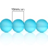 Image de Perles en Verre Forme Rond Bleu Lac Givré, Diamètre: 10mm, Tailles de Trous: 1.3mm, 1 Enfilade ( 80.5cm Long/Enfliade, Environ 86PCs/Enfilade )