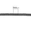 Imagen de Cuentas Hematite de Rectángulo ,Negro de Pistola 3.0mm x 1.4mm, Agujero: acerca de 0.5mm, 39.0cm 131 unidades por 1 Sarta