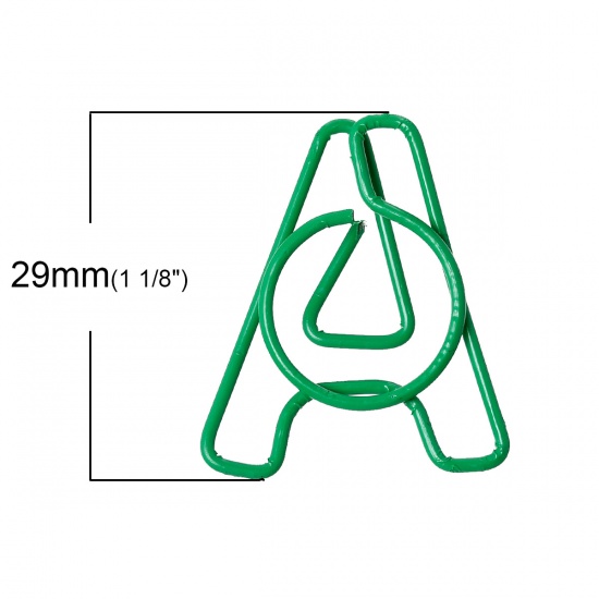 Immagine di PET Segnalibro Lettera Verde 29mm x 25mm, 50 Pz