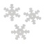 Bild von PVC Paillette Weihnachten Schneeflocke Scrapbooking Silbrig 13mmx12mm,5000 Stücke