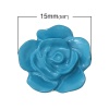 Embellishments Findings Flower Blue Enamel 15.0mm x 15.0mm, 50 PCs の画像