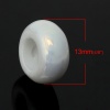 Immagine di Ceramica Perline Tondo Piatto Circa Bianco Circa 12x6mm, Foro: Circa 6mm( 2/8"), 10 Pz