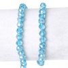 Picture of Crystal Glass Loose Beads Round Blue AB Color Faceted About 6mm Dia, 56.7cm Long,1 Strand(Approx 100PCs)