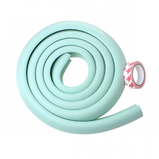 Picture of Baby Safety Desk Table Edge Corner Guard Cushion Bumper Protector Strip Mint Green 200cm(78 6/8") x 35cm(13 6/8") , 1 Packet