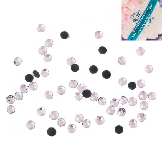 Picture of ss6 Iron On Hot Fix Rhinestone Flatback Light Pink DIY Faceted 2mm(1/8") Dia, 5000 PCs