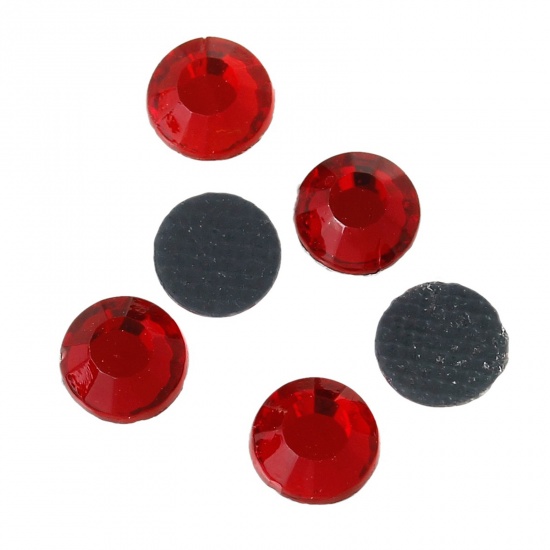 Picture of 1000 PCs Rhinestones Round Red Faceted 2mm Dia