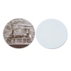 装飾パーツ ウッド 円形 鈍色 直径 5.0cm、 20 個 の画像