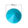Picture of Acrylic ss38 Pointed Back Rhinestones Round Blue Faceted 8mm(3/8")Dia, 500 PCs