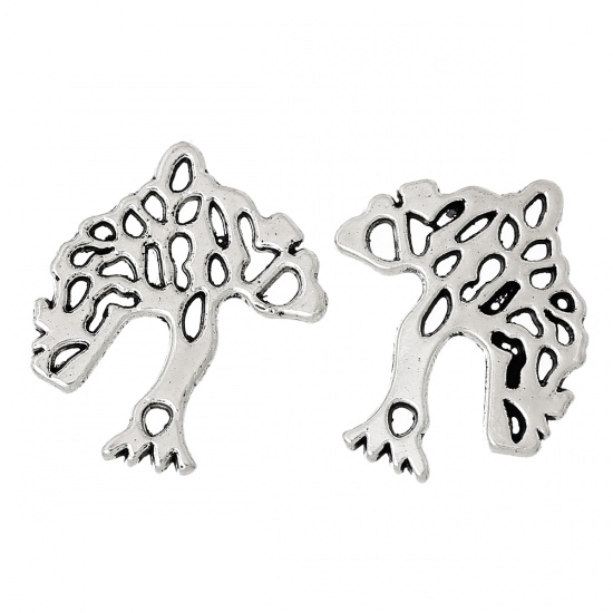 Picture of Connectors Findings Tree Antique Silver 19mm x 17mm, 100 PCs