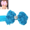 Picture of Infant Baby Terylene Elastic Headband Blue Bowknot Hair Accessories Clear Rhinestone 19cm x1.5cm(7 4/8" x 5/8"), 3 PCs