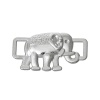 Bild von Zinklegierung Verbinder Elefant Silberfarbe kann Strass halten, (für ss4 Strass) 31mm x 17mm, 20 Stück