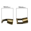 Picture of Hook Clasps For Leather Rope Bracelet Bangle Bar Round Antique Bronze (Fits 6.5mm Cord) 18mm x 9mm, 2 Sets