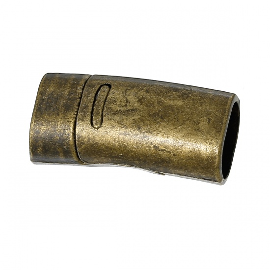 Immagine di Lega di Zinco Chiusura Magnetica Rettangolo Tono del Bronzo 26mm x 13mm, 2 Set