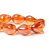 Image de Perles en Verre Forme Goutte d'eau Orange Couleur AB A Facettes, 17mm x 14mm, Tailles de Trous: 1.3mm, 10 Pcs