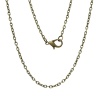 Image de Colliers de Chaînes en Alliage de fer Bronze Antique avec perles forme croix 77.0cm long, Taille de chaînon: 3x2mm, 12 Pcs