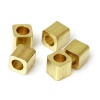 Picture of Copper Seed Beads Cube Light Gold About 2mm x 2mm, Hole: Approx 1mm, 500 PCs