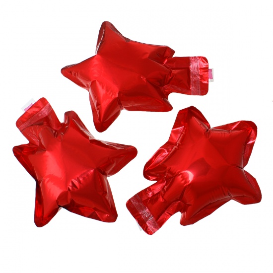 Picture of Aluminium Foil Balloons Party Decoration Star Red 15cm x12.3cm(5 7/8" x4 7/8"), 10 PCs